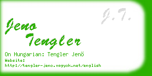 jeno tengler business card